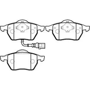Тормозные колодки, дисковые, комплект HSB 6UUN2N 4415608 HP9471 0ZB TJL