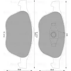 Тормозные колодки, дисковые, комплект Bosch D1044-7947 6014300 0 986 AB1 005 BP100 5
