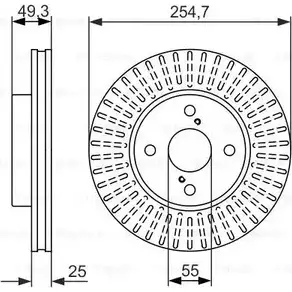 Тормозной диск Bosch 6015798 0 986 479 936 BD1 020 HCZQJM5 изображение 0