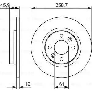 Тормозной диск Bosch BD 992 6015814 0 986 479 953 CD7M16 изображение 0