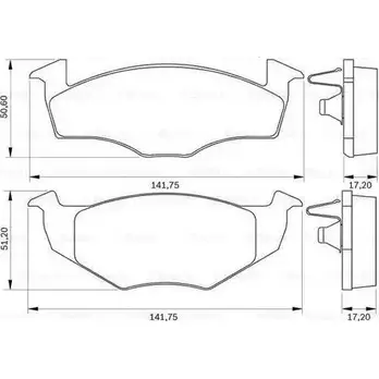 Тормозные колодки, дисковые, комплект Bosch PB 0120 DRPI1NL 0 986 BB0 085 6017436