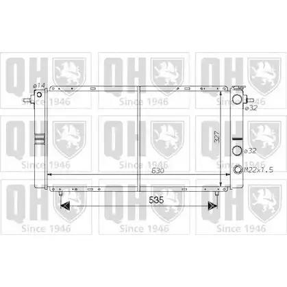 Радиатор охлаждения двигателя QUINTON HAZELL QER1835 GFMA B6Y ITEXD40 6098030