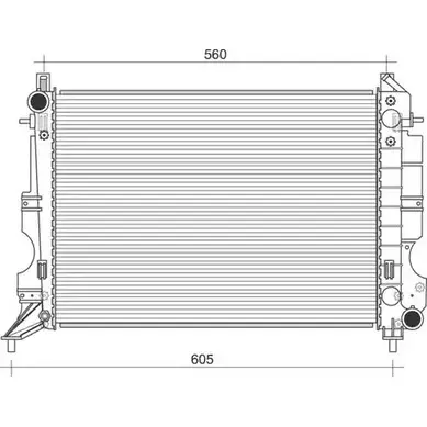 Радиатор охлаждения двигателя MAGNETI MARELLI BM11 45 905ICZA 6138934 350213114500 изображение 0