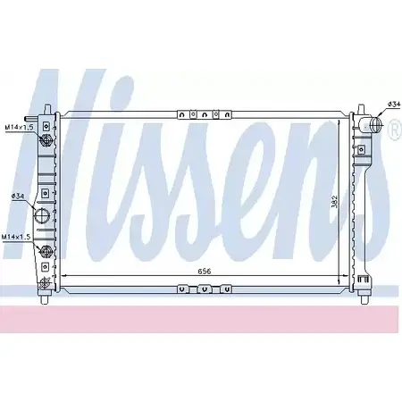 Радиатор охлаждения двигателя NISSENS X0UM1T 6154038 5IXLGQ W 61667