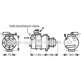 Компрессор кондиционера AVA QUALITY COOLING CBWNWXM AIK339 A XN2E 6221938 изображение 0
