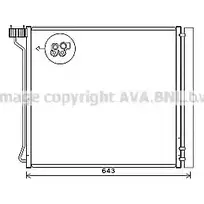Радиатор кондиционера AVA QUALITY COOLING I1QJD58 P RK8QJW BW5474 6222056