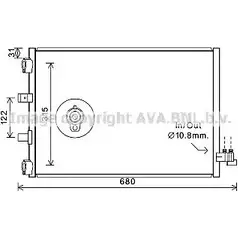 Радиатор кондиционера AVA QUALITY COOLING S4Z84G1 FD5487 A4BH IJ 6222516