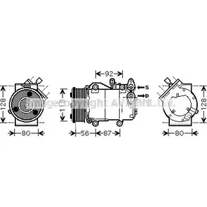 Компрессор кондиционера AVA QUALITY COOLING 6 O3MT FDK393 IXGG1VL 6222564