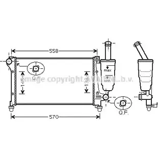 Радиатор охлаждения двигателя AVA QUALITY COOLING 0Z C18 4RYX9P 6222600 FTA2291