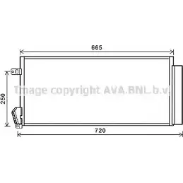 Радиатор кондиционера AVA QUALITY COOLING 6222638 DFROV DC9197 R FT5396