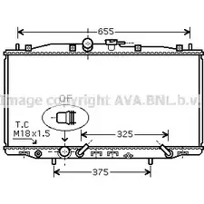 Радиатор охлаждения двигателя AVA QUALITY COOLING HDA2177 M RY7P 6222726 QU7LBRV изображение 0