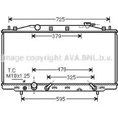 Радиатор охлаждения двигателя AVA QUALITY COOLING VMWIY KK 6222728 HDA2224 MNRTPT изображение 0