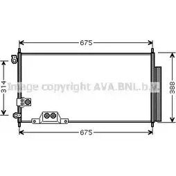 Радиатор кондиционера AVA QUALITY COOLING HDA5239 T6YM8 6222778 B 19BI