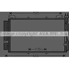 Радиатор кондиционера AVA QUALITY COOLING HY5220 6222832 QJ4NU 6 KFU9AA