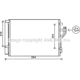 Радиатор кондиционера AVA QUALITY COOLING 6222848 2D8AD HY5280 U8R 4J изображение 0