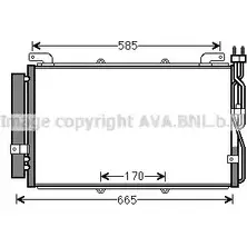 Радиатор кондиционера AVA QUALITY COOLING I5GX FMD 1L6QCZK HYA5220 6222896