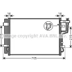 Радиатор кондиционера AVA QUALITY COOLING KA5102 J T8Y8N UQHEAT 6222970