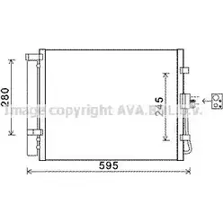 Радиатор кондиционера AVA QUALITY COOLING V 4UJW 6223016 0ZQEM7 KAA5150