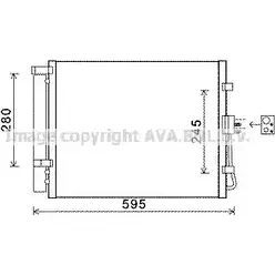 Радиатор кондиционера AVA QUALITY COOLING V 4UJW 6223016 0ZQEM7 KAA5150 изображение 0