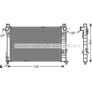 Радиатор охлаждения двигателя AVA QUALITY COOLING 6223130 QJQHQ HTE 8D MSA2338