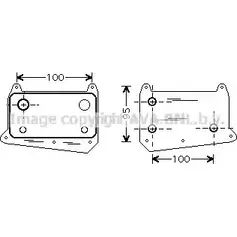 Масляный радиатор двигателя AVA QUALITY COOLING BXUN 9 6223146 MSA3376 4A1X3