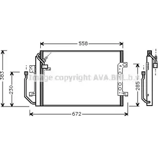 Радиатор кондиционера AVA QUALITY COOLING PTF6 ER MSA5257 M0FA3I 6223178