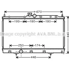 Радиатор охлаждения двигателя AVA QUALITY COOLING QZBD6R N 6223248 MTA2199 NIUTX8H