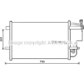 Радиатор кондиционера AVA QUALITY COOLING 6223318 O968G O 0G92HE MZ5242