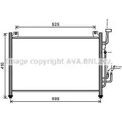 Радиатор кондиционера AVA QUALITY COOLING 54ZMV 6223334 5XKX R2W MZA5236