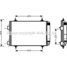 Радиатор кондиционера AVA QUALITY COOLING 2Y27TT1 PEA5215 FHOL U8 6223624