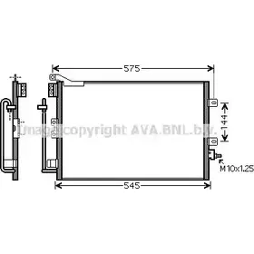 Радиатор кондиционера AVA QUALITY COOLING RT5395 6223732 URWOL E4 ZASA8