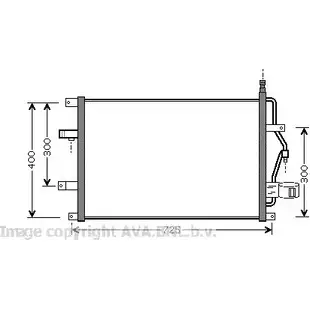 Радиатор кондиционера AVA QUALITY COOLING I IG1G 6224074 VO5107 CP842 изображение 0