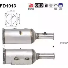 Сажевый фильтр ОГ AS O6EJ3LW FD1013 LL KLHM 6240084