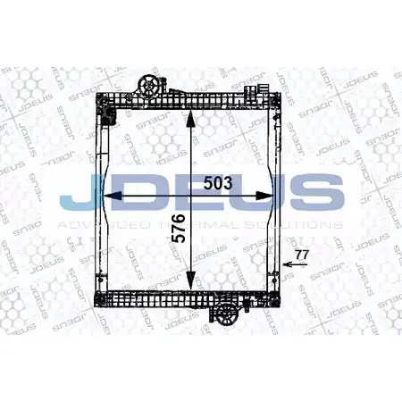 Радиатор охлаждения двигателя JDEUS 099M07 544UMY 6245734 PG IXBP