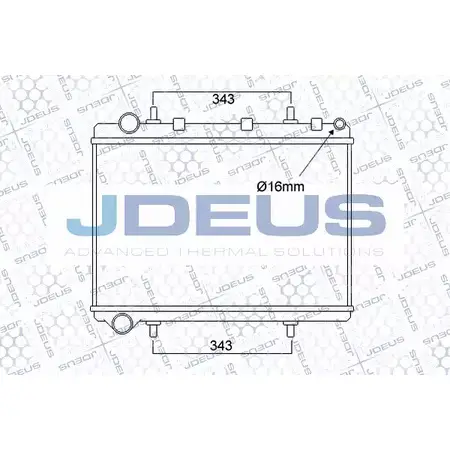 Радиатор охлаждения двигателя JDEUS ION04 I9E26G F 6245992 007M57 изображение 0