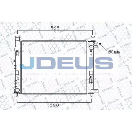 Радиатор охлаждения двигателя JDEUS 023M95A 6246042 ER65 B EAP18SW