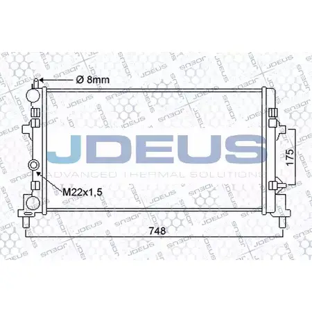 Радиатор охлаждения двигателя JDEUS 34M27S 025M29 N6 SMI6 6246054