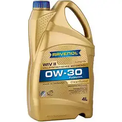 Моторное масло синтетическое легкотекучее WIV II SAE 0W-30, 4 л RAVENOL O 4J63 111110100401999 4014835718494 9989618