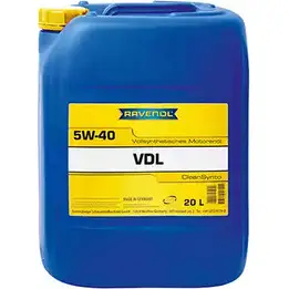 Моторное масло синтетическое легкотекучее VDL SAE 5W-40, 20 л RAVENOL 111113202001999 4014835723726 3SN TM 9991400 изображение 0