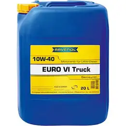 Моторное масло, полусинтетическое EURO VI Truck SAE 10W-40, 20 л RAVENOL 4014835771321 9994536 KRP TR 112210802001999 изображение 0