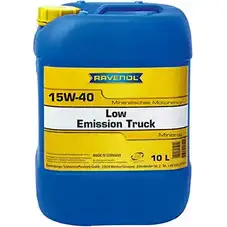 Моторное масло для грузовых автомобилей Low Emission Truck SAE 15W-40, 10 л RAVENOL 9994660 4014835726048 N3 GMP 112310001001999 изображение 0