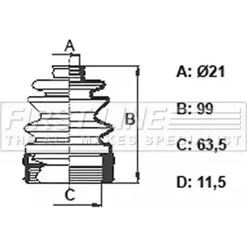 Пыльник шруса, ремкомплект FIRST LINE QENISEW 54480248 2LE E2ER FCB6394 изображение 0