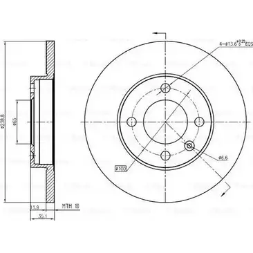 Тормозной диск Bosch 0 986 BB4 353 61217184 ENOJIZ2 DFD 3300