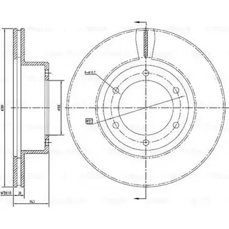Тормозной диск Bosch 0 986 BB4 293 61628196 ACGOD69 DFD519 0 изображение 0