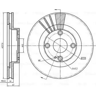 Тормозной диск Bosch YSAZC3R 0 986 BB4 355 61823584 DFD326 6