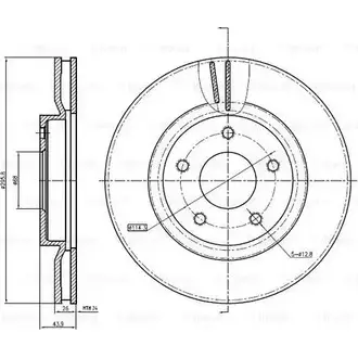 Тормозной диск Bosch DFD205 7 0 986 BB4 314 WS7N2 62396396 изображение 0