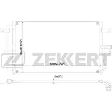 Радиатор кондиционера ZEKKERT GV 0V9 6XY9W 65866216 MK-3060