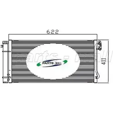 Радиатор кондиционера PARTS-MALL ETDGL0 E26C B PXNCV-002 65871144 изображение 0