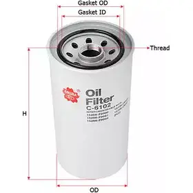 Масляный фильтр SAKURA AUTOMOTIVE C-6102 8997879204221 89229821 7 R4Q4Q