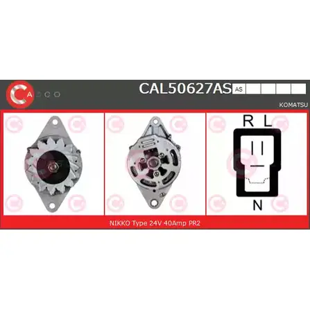 Генератор CASCO 101488771 CAL50627AS E82ILX F3JE 1 изображение 0